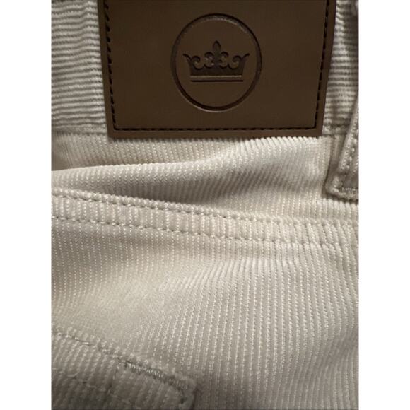 Peter Millar Mens White Corduroy Pants Size 38 Straight Leg Everyday Trousers - Picture 7 of 7
